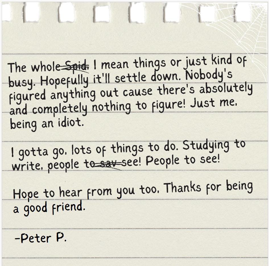 Fictional Character Letter