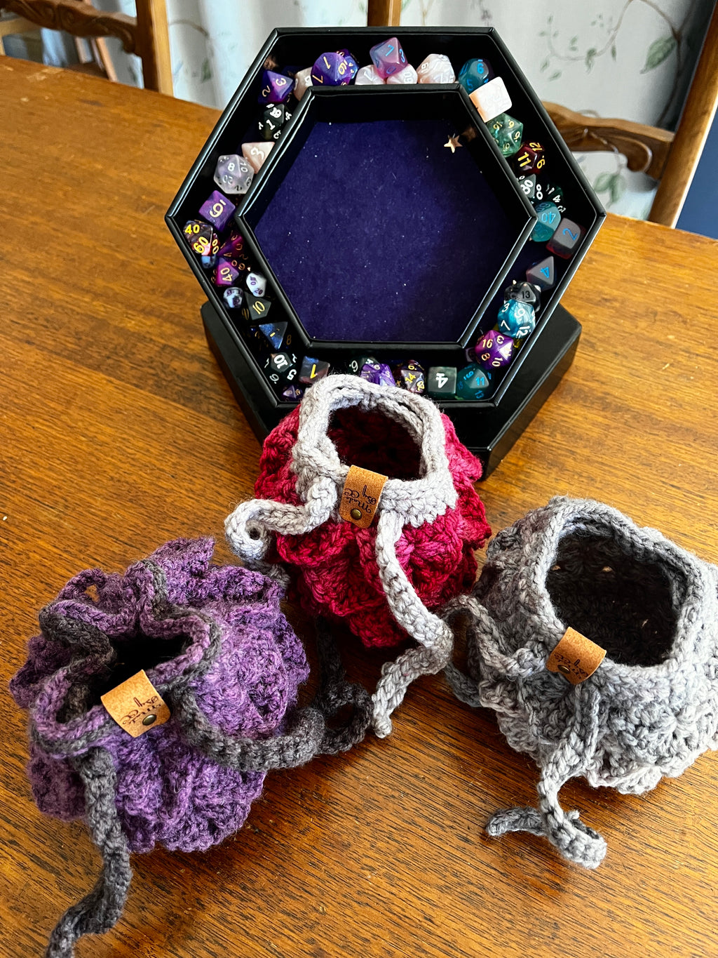 Crochet Dice Bags for D&D- Large