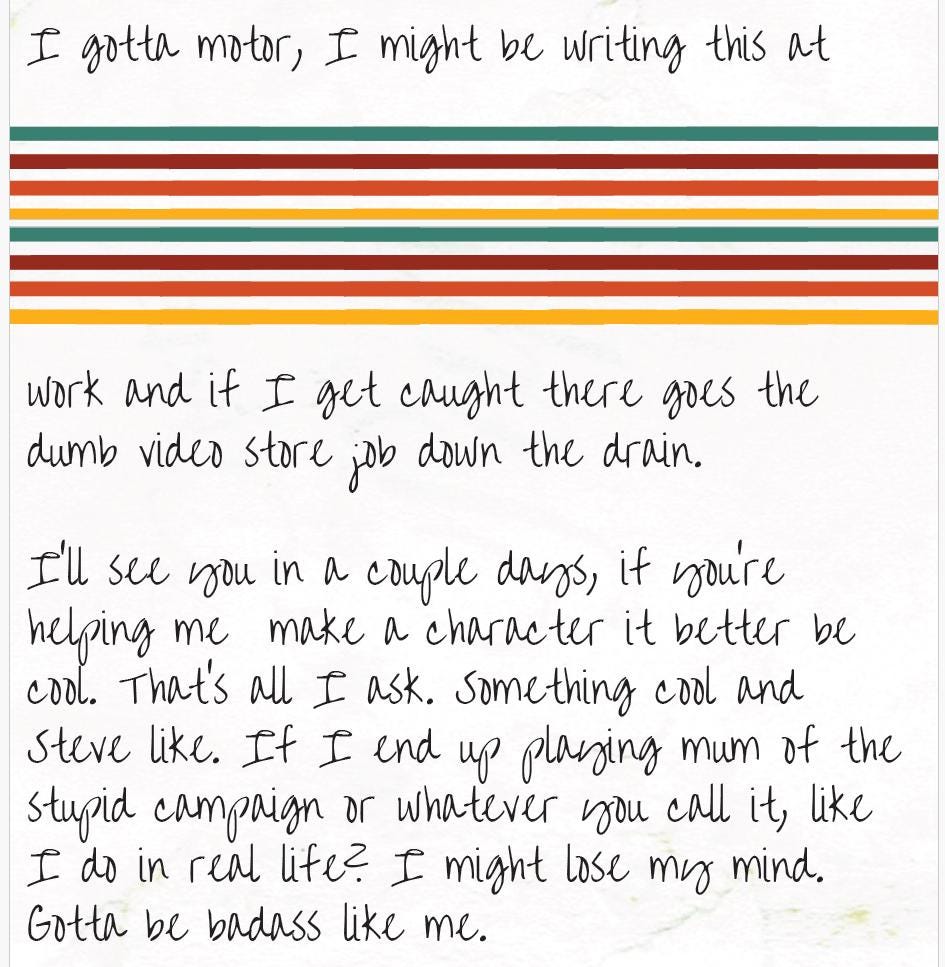 Fictional Character Letter